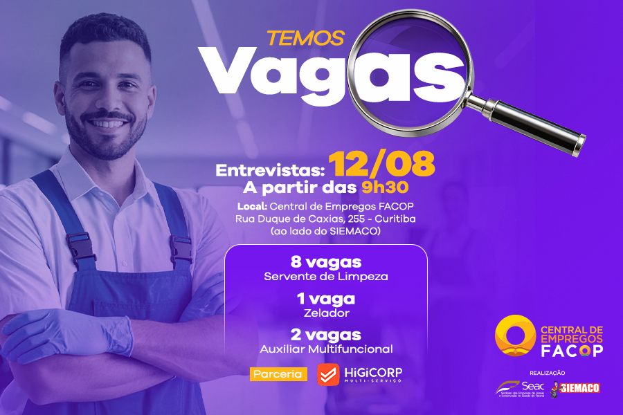 Ação de Empregos - Higicorp 1208_banner horizontal